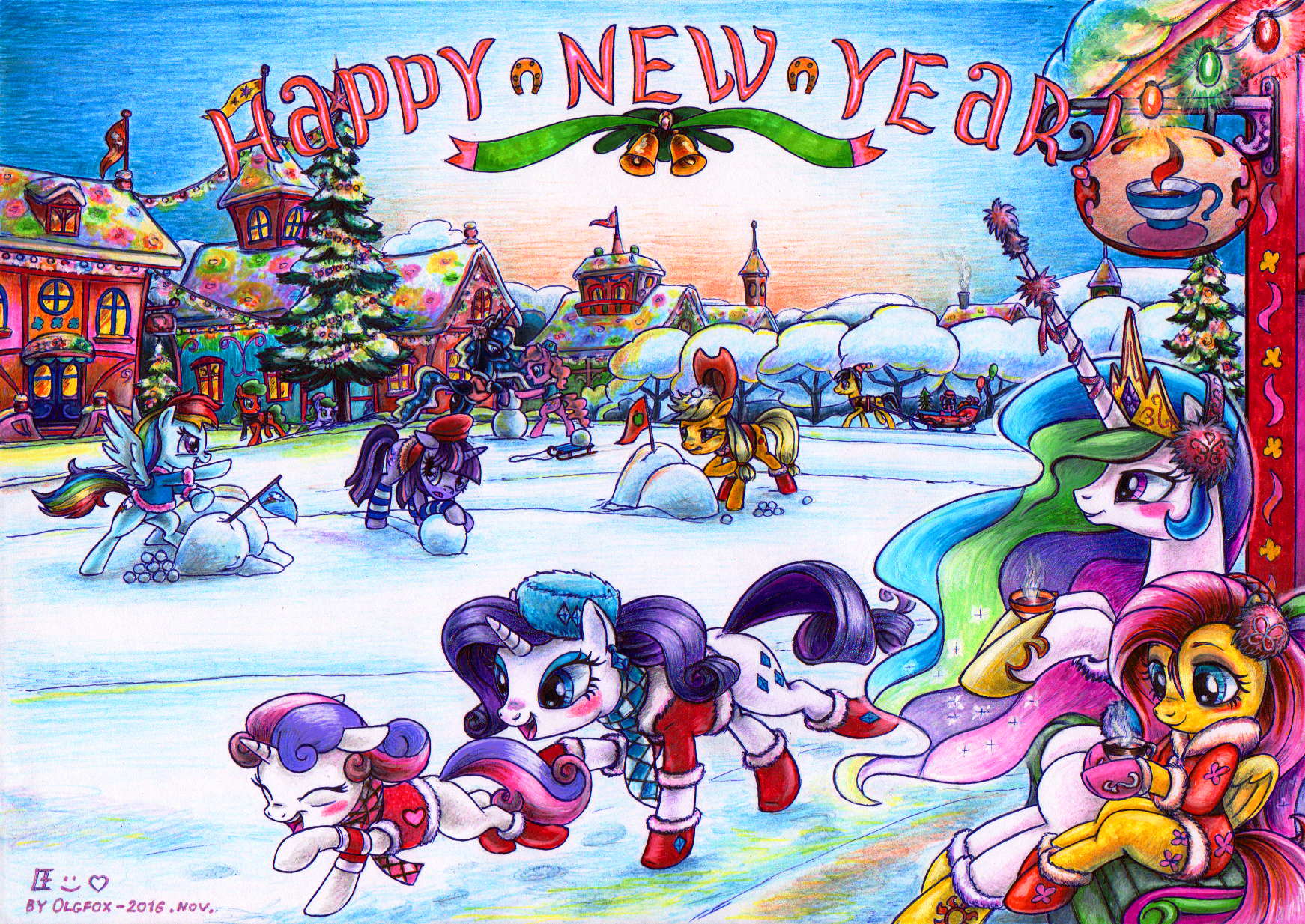 Happy New Year pony by Olgfox 2016 nov.png