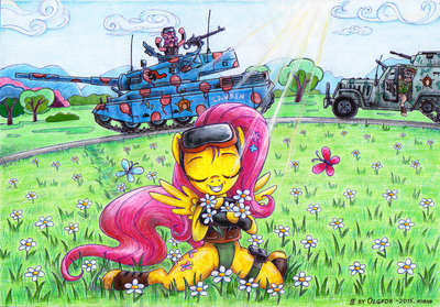 Fluttershy reservistka by Olgfox 2015 june png (1).png